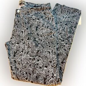 Vigold Skinny Jeans Style V60 Paisley Pants Stretch Feminine Goth Size 13/14 32